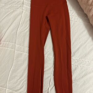 Lululemon Athletica Burnt Orange Wunder Under Leggings